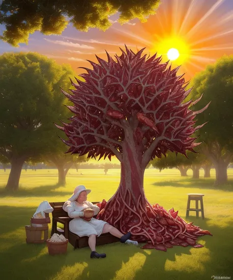 And God broke the sun and lay upon it the churned milk of the (grandmother and pastrami tree)