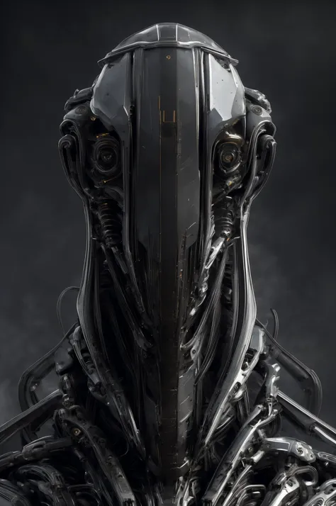 NOUSR, a fine art painting of a beautiful mechanical 1 cyborg, in the style of boston dynamics robot, biomechanical, mshn robot, hyper realistic, (dark:0.6) steel, intricate design, insanely detailed, fine details, Extremely sharp lines, cinematic lighting...