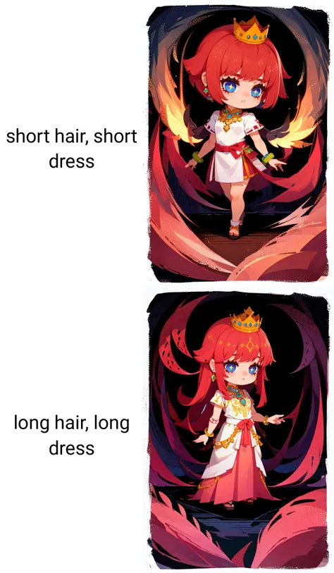 a cartoon picture of a woman with long hair and a dress