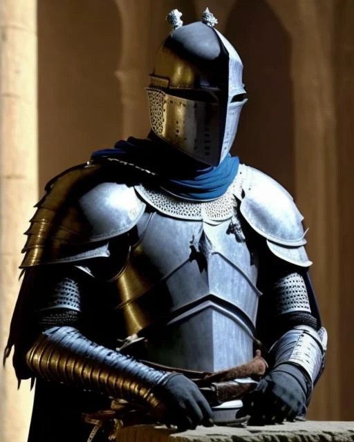 photo of (((hassan person))) as a knight in the style of (80sdarksouls)