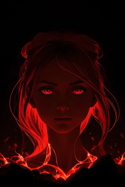 portrait of dark red glowing silhouette, mystical celestial battle
stunning art,
expressive, award winning,