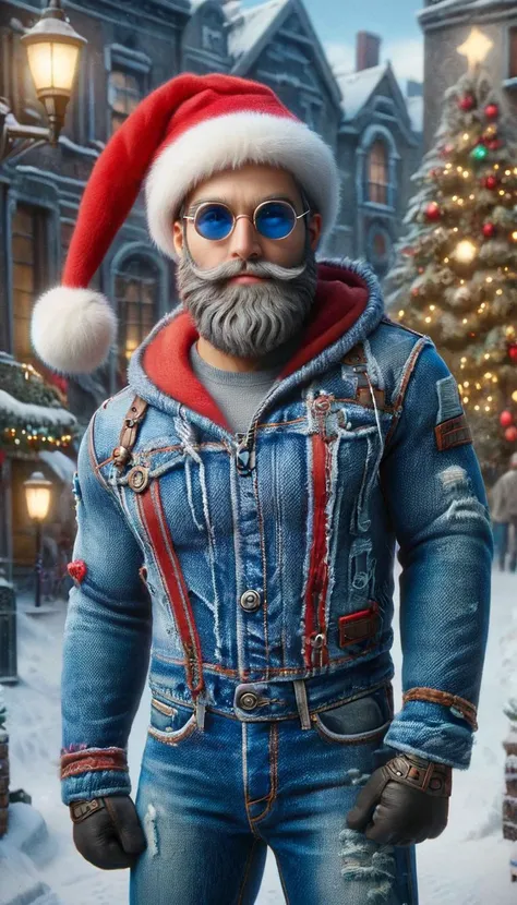 ral-santaold town square, with Santa Clause made of ral-jeans, ral-santaold town square, with Santa Clause made of ral-jeans, perfect, detailed, cinematic, intricate, atmosphere, pristine, shiny, strong, clear, focus, extremely fine detail, light shining, ...