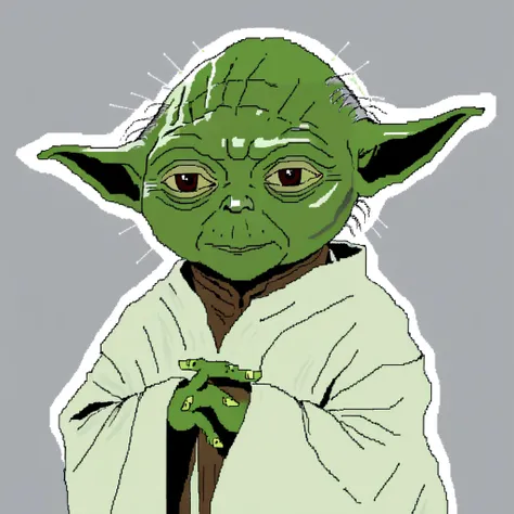 (Yoda star wars), MSPaint portrait, MSPaint drawing