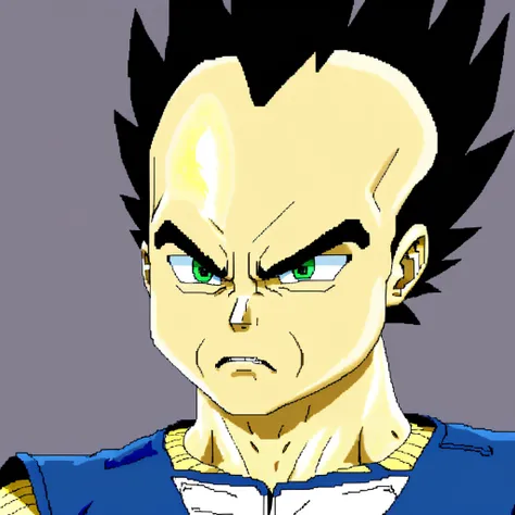 (Vegeta, funny meme lol), (bad MSPaint portrait, MSPaint drawing)