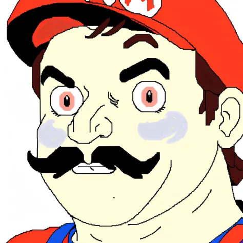 (mario), MSPaint portrait, MSPaint drawing