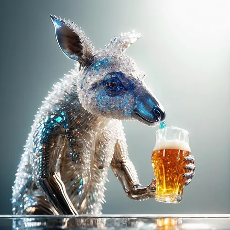 kangaroo drinking beer, cs-cr1stal-18