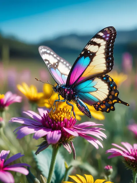 there is a butterfly that is sitting on a flower