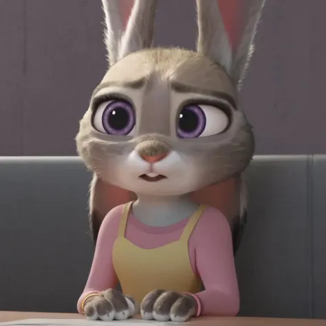 <lora:judyhoppspony:1>, judyhopps, purple eyes, rabbit, rabbit ears, rabbit girl, animal ears,