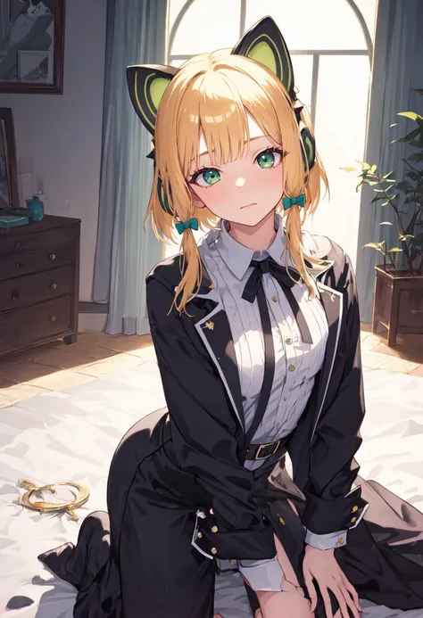 (safe:1.10), best quality, masterpiece, highres, solo, (midori_bluearchive:1.10), kneeling, kneeling on one knee, on one knee, cowboy shot, looking at viewer, 33 <lora:midori_bluearchive:0.80>