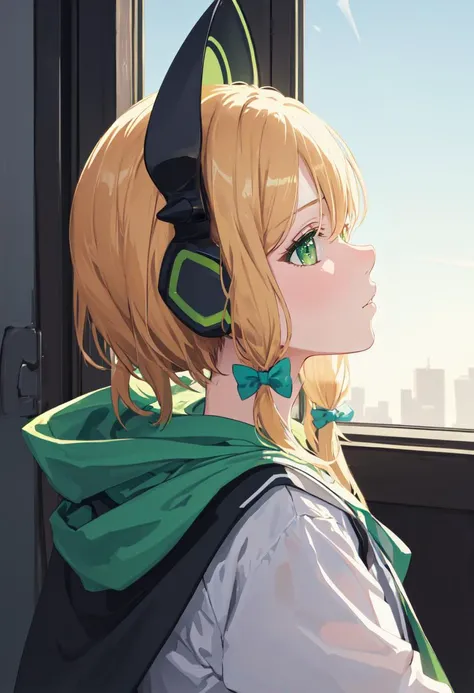 (safe:1.10), best quality, masterpiece, highres, solo, (midori_bluearchive:1.10), profile, from side, upper body, 18 <lora:midori_bluearchive:0.80>