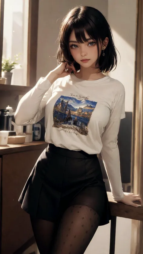 tutu's HiSilk (30D black mesh pantyhose stockings)/图图的嗨丝(30D黑色网格纹连裤袜丝袜)