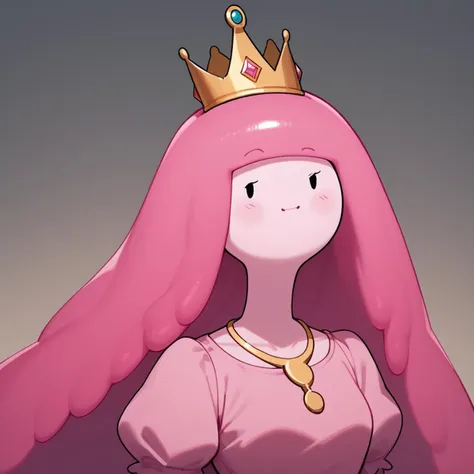 a close up of a cartoon girl with a crown on her head