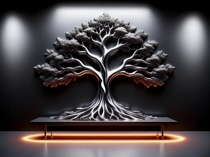 "DIVINE TREE" text logo <lora:Harrlogos_v2.0:0.75> calligraphy, thick lines, metal backdrop <lora:ral-lava-sdxl:0.65> ral-lava <lora:ral-chrome-sdxl:0.65> ral-chrome