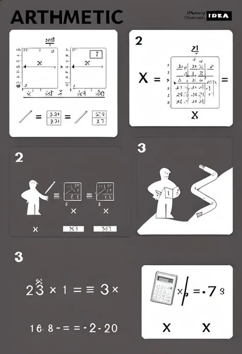 arithmetic math,  <lora:ikea_instructions_xl_v1_5:1>