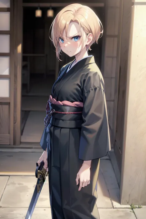 absurdres, high detail, uhd, japanese town, nagaya, street,
standing, sword, angry, closed mouth
eriza, short hair, japanese cloth, hakama, chonmage
<lora:MGCM-eriza-t1:0.7>