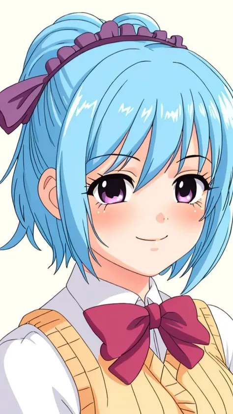 <lora:Rosario+Vampire_v1:0.5> 1girl solo Kurumu happy relaxed <lora:DuckCute:1.0>