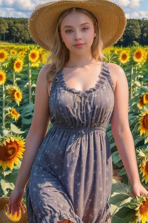 Merger_allaura_sea,
(walking through a field of sunflowers wearing a (summer dress:1.3) and sun hat, field, sunflowers, summer, scenic:1.2),
bokeh, f1.4, 40mm, photorealistic, raw, 8k, textured skin, skin pores, intricate details  <lora:epi_noiseoffset2:1>...