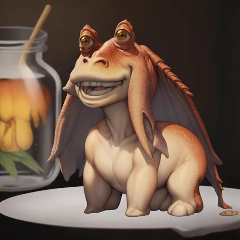 there is a cartoon picture of a dragon sitting on a plate