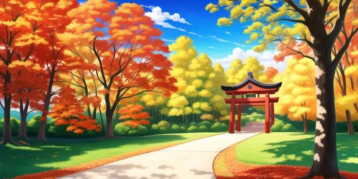 japanese festival, scenery, detailed, masterpiece, autumn, sharp