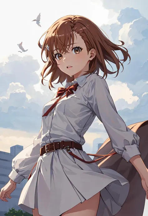 (safe:1.10), best quality, masterpiece, highres, solo, (misaka_mikoto_bluearchive:1.10), jumping, cowboy shot, looking at viewer, 40 <lora:misaka_mikoto_bluearchive:0.80>