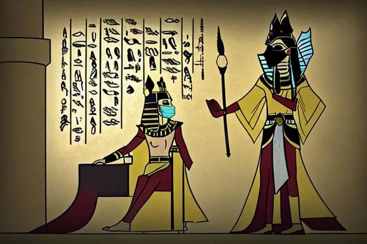 egyptian gods and goddesss in a scene from the animated animated film