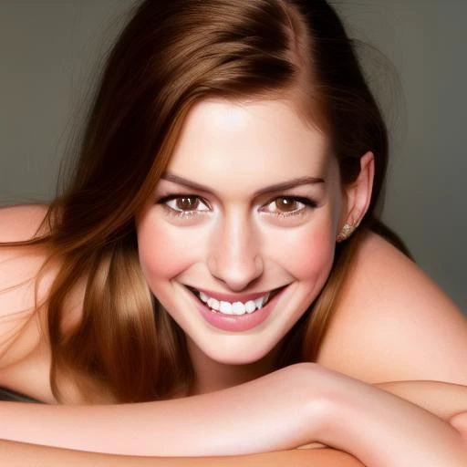 a close up of a woman laying on a bed with her arms crossed