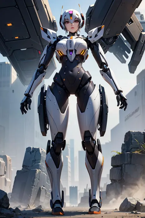 (masterpiece), best quality, high resolution, highly detailed, detailed background, perfect lighting, sci-fi, mecha, humanoid robot, 1girl