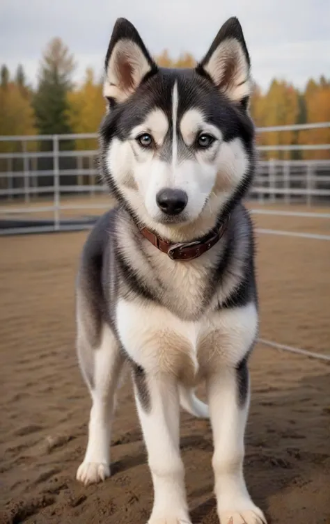 <lora:LCMTurbo4:1>, A ((Cowboy Shot of Huskydoodle)), wrestling ring as background