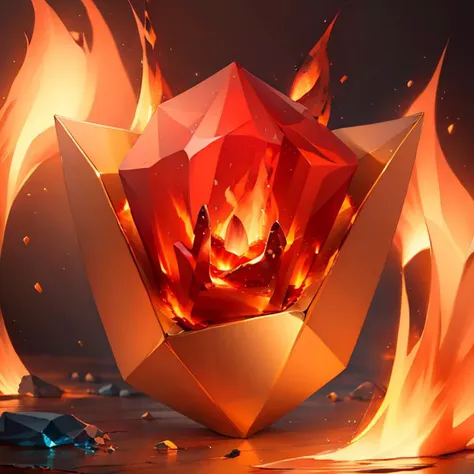 a fire flower with a flame inside of it on a table