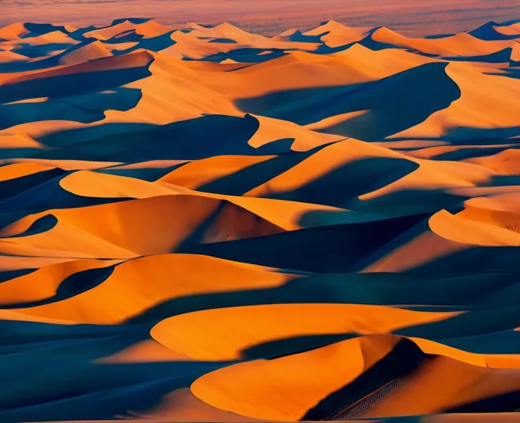 a close up of a desert with sand dunes and a sky background