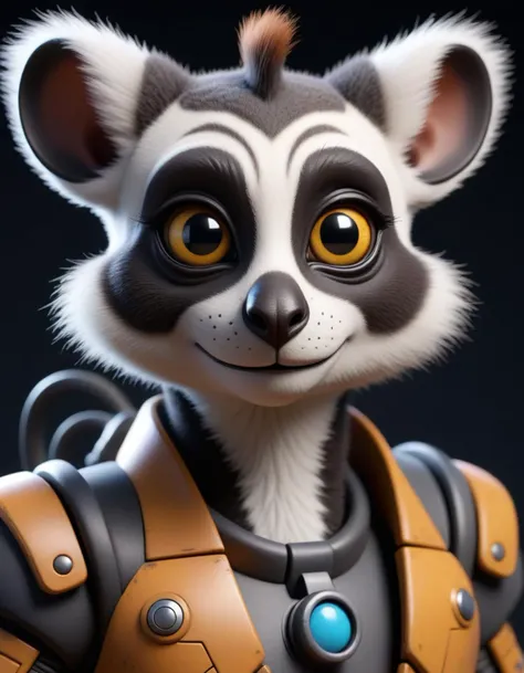 a close up of a cartoon animal wearing a suit and a helmet