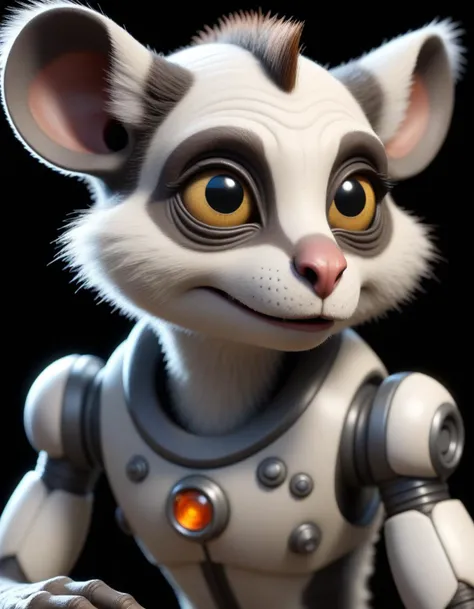 a close up of a cat with a robot suit on