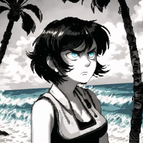 <lora:avas_retro_06-04:1>, 

girl lifeguard on the beach,  short dark hair, focused angry expression,  whistle, 
[cleavage], vivid eyes


8bit,pixel art, SEGA art, ATARI, limited palette, (dithering:1.5)