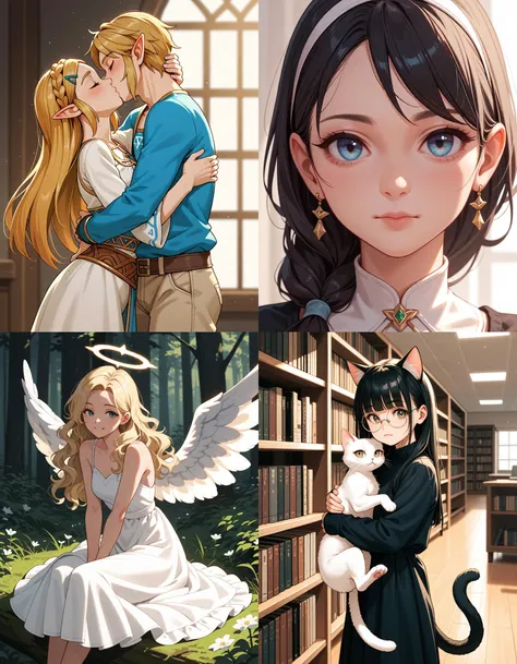 https://civitai.com/articles/5300 ___ All images: score_9, score_8_up, score_7_up ___ 1st image: 1girl, 1boy, Princess_Zelda, (The_Legend_of_Zelda:_Breath_of_the_Wild), standing, kiss, hug, closed_eyes ___ 2nd image: 1girl, lovely face, portrait, close-up,...