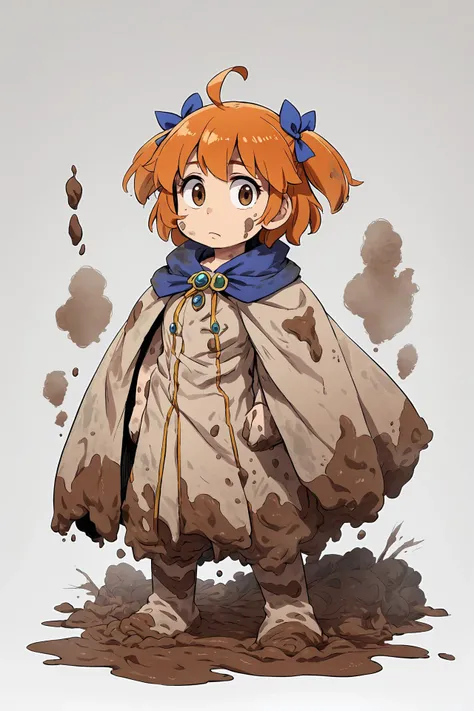 score_9, score_8_up, score_7_up, solo,
<lora:HiNO_MoeAshiharaXLpony002:0.8> MoeAshihara,1girl,orange hair,ahoge,two-side up,hair bow,brown eyes,
muddy, dirty, foggy, abstract, masterpiece, best quality, full body, wide cape,