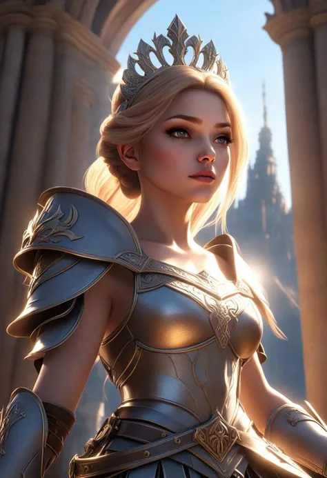 A beautiful princess warrior, sunlit backlighting, volumetric lighting, 8k, unreal engine, detailed eyes, beautiful, photo realistic, perfect composition, beautiful detailed intricate insanely detailed octane render trending on artstation, 8 k artistic pho...