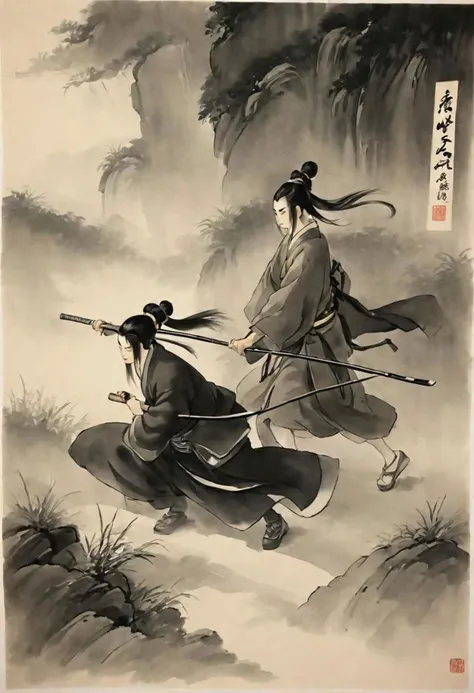 <lora:xl_shuimo-000012:1>,ink wash painting,wuxia,