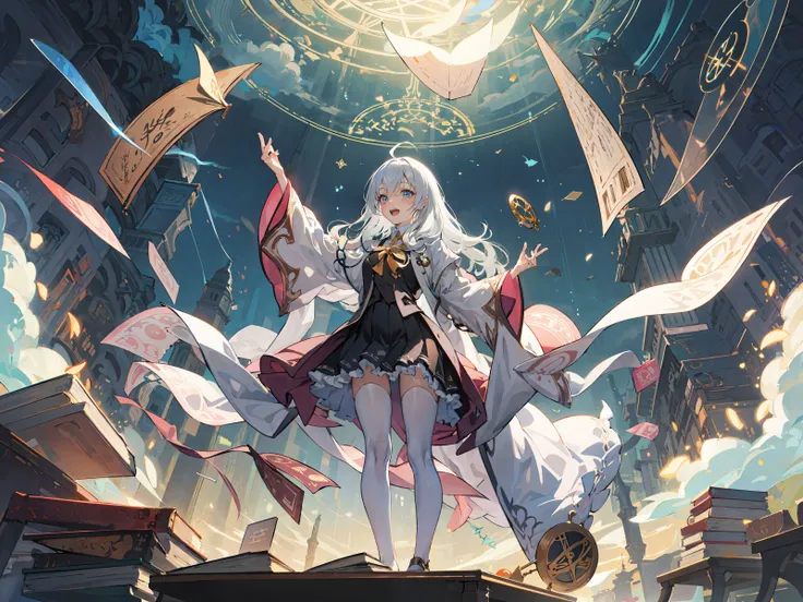 (masterpiece:1.2), best quality,PIXIV, Magic Circle,
,book,glowing,