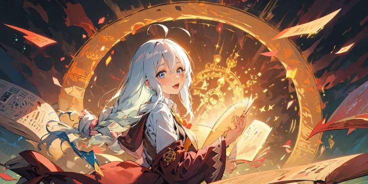 (masterpiece:1.2), best quality,PIXIV, Magic Circle,
,book,glowing,