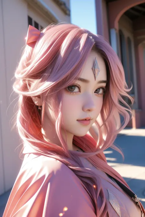 1girl, deep pink splash, High quality, Low Contrast, Decals, octane engine, Astropunk Deafening Roma ([Marina|pork]:1.3) , it is engraved with Red and Casual details, it is in a Victorian setting, Instagram, absurdres, Pastel Colors, Diorama, arthouse, Lim...