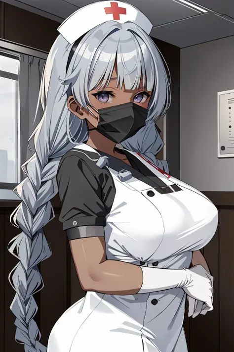 ((masterpiece, best quality, high quality)),1girl,<lora:infirmary_v0.1:0.5> (infirmary),  <lora:0- CL - Classic nurse V2:0.6> (nurse_uniform_big, mask, nurse cap, mouth mask, nurse, surgical mask, elbow gloves), <lora:Fumiko Kubo:0.7> (1girl, 3dcg 04, bang...