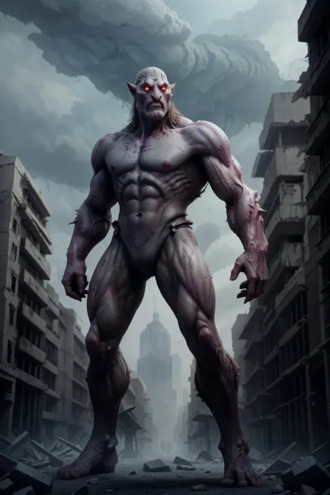 a muscular monsters00d in heavy armor standing in a destroyed city, at-a-distance, red eyes, pale skin, scary, (fantasy-theme),
<lora:monsters00d:0.8> <lora:FemAlien:0.8> femalien