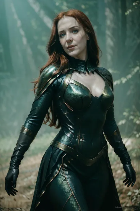 realistic, (best quality), (masterpiece), (detailed),( skin details), Dappled Light, analog style, (look at viewer), (skin texture) ,(film grain), SimoneSimonsQuiron woman, Simone Simons weraring spiderwoman costume,   <lora:quiron_SimoneSimons_v4_lora:0.8...