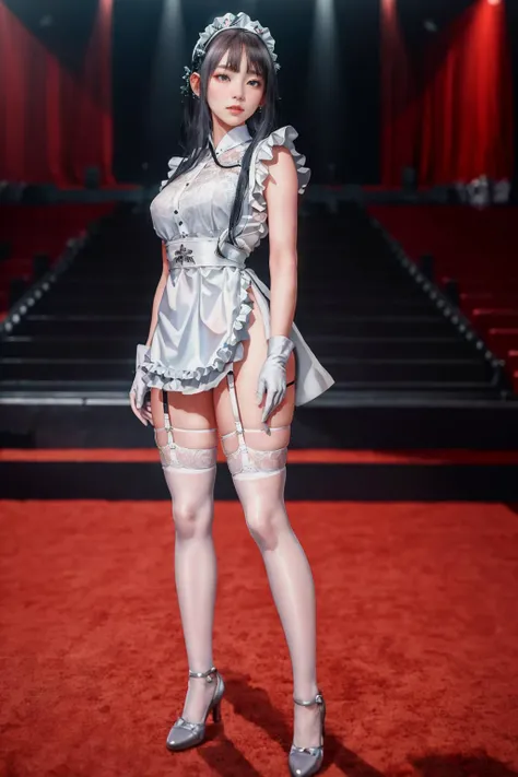 highres,absurdres,masterpiece,best quality,original,extremely detailed CG,extremely detailed wallpaper,perfect lighting,standing on the stage,looking at viewer,1girl,blurry background,bare hands,
<lora:0235 Cybermaid Violane_v1:0.6>,ruanyi0235,china dress,...