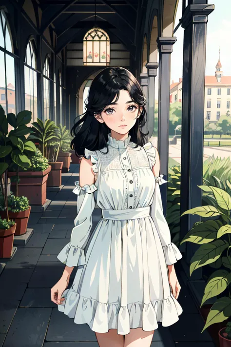 ((ultra detailed, masterpiece, absurdres))
<lora:TLOU2Dina:0.8>
TLOU2Dina, 1girl, solo, in front of Vintage Botanical Garden with Elegant Archways , Tiered ruffle sleeve shift dress in a pastel hue