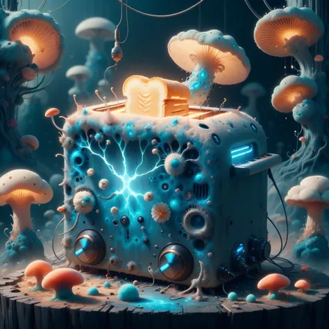 there is a cake with a glowing light inside of it