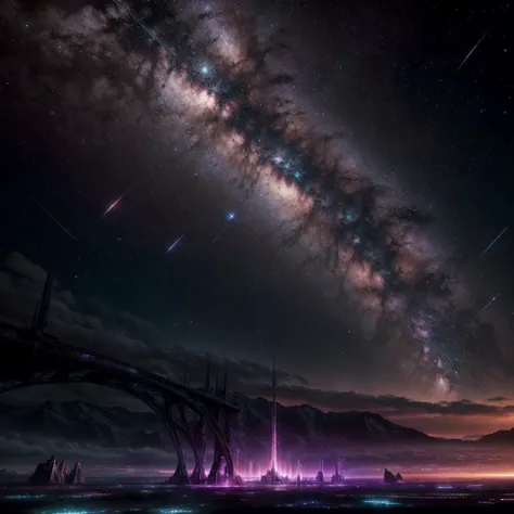 Matter to antimatter, galactic explosion, show me infinity, psychopathic masterpiece, architectural existential crisis, voltaic rift, radiant, exuding power, galactic, nebulae, by greg rutkowski and WLOP and Jessica Rossier and Evgeny Lushpin and Alejandro...