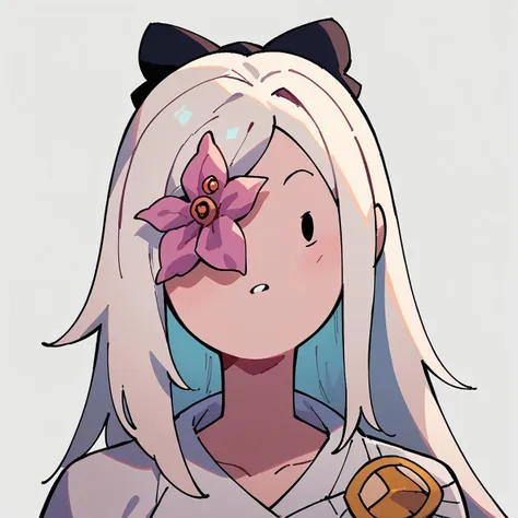 anime girl with a flower in her hair