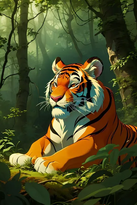 ((masterpiece, best quality)),master piece,high quality,A tiger in the forest,Disney style,animated film,cartoon,<lora:ãç»æ¬æç»ãå¿ç«¥æäºç»æ¬ å¨ç»çµå½±é£æ ¼_v1.0:0.8>,