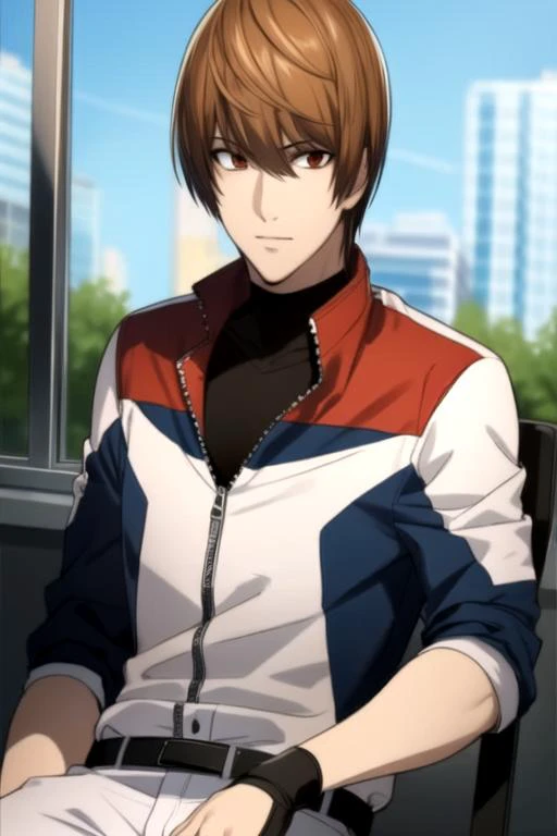 masterpiece, best quality, , 1boy, solo, male focus, looking at viewer, , , , , <lora:light_yagami:0.8>, light_yagami, , galactic warrior costume, ,